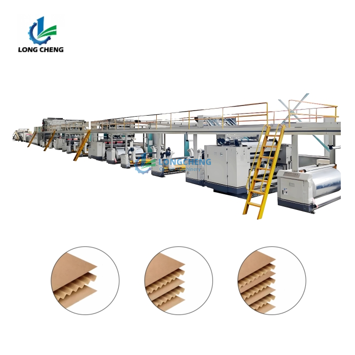 High speed 3 5 7 ply corrugated cardboard produ...